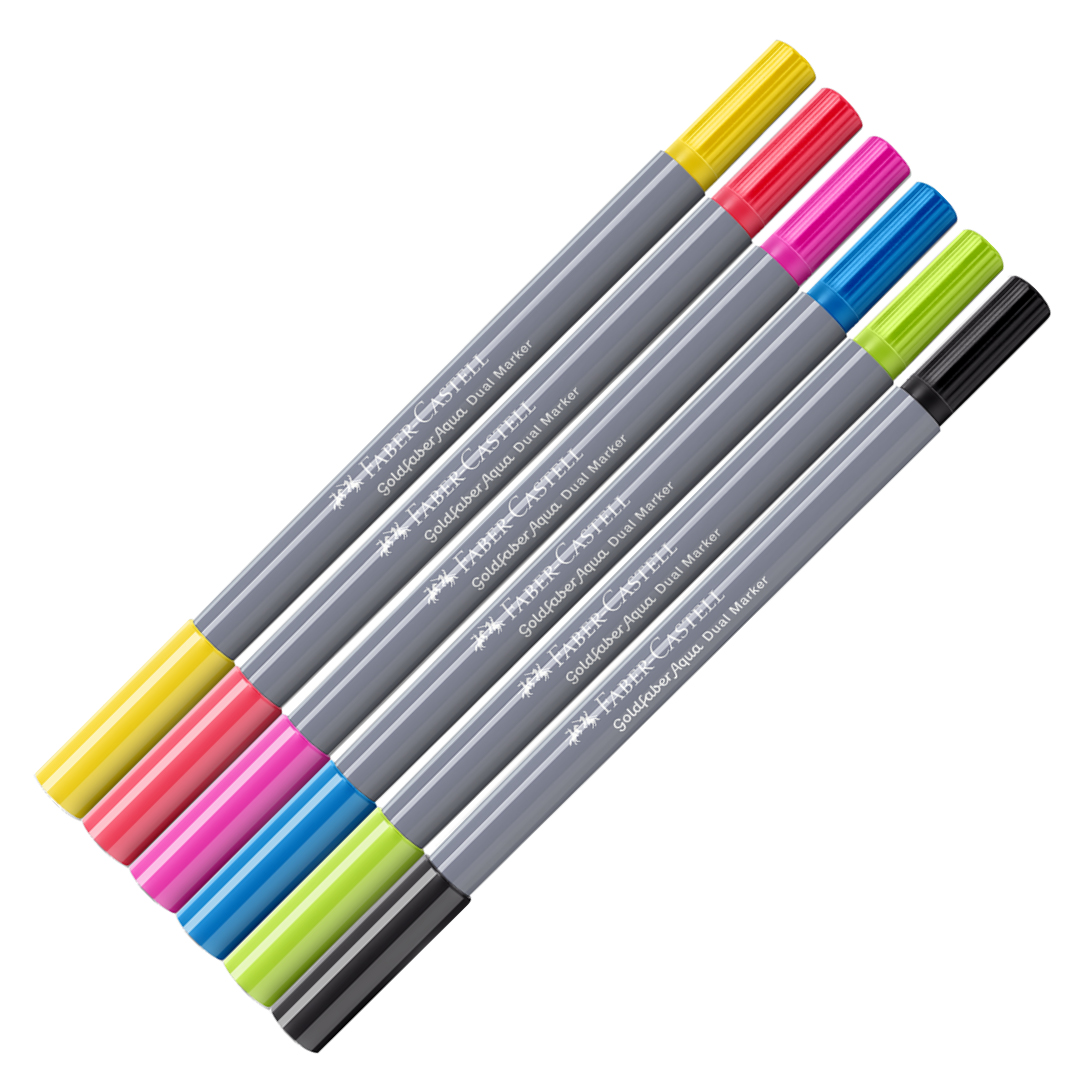 Goldfaber Aqua Dual Marker Set of 6 Graffiti