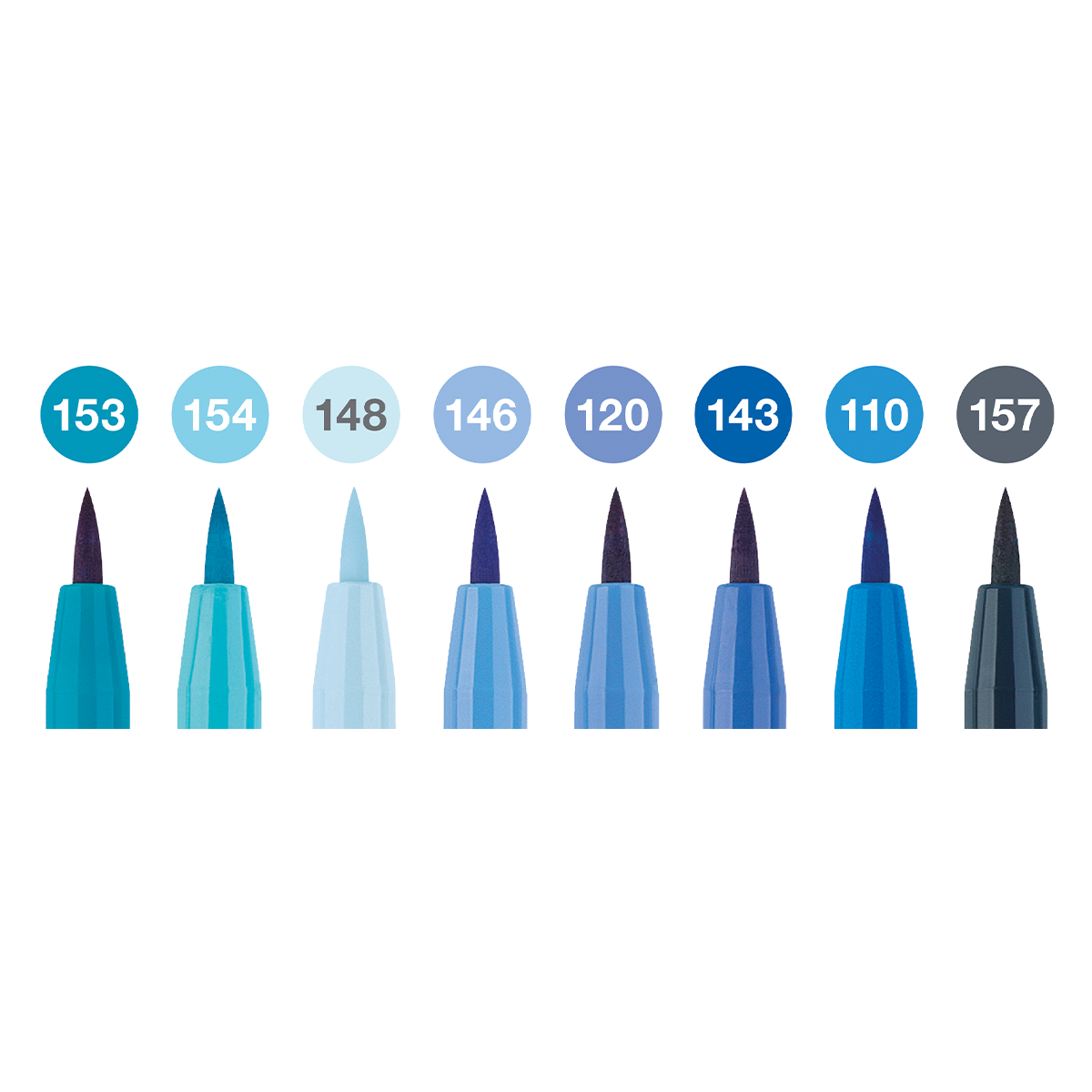 PITT Artist Brush Pack of 8 Blues in the group Pens / Artist Pens / Brush Pens at Pen Store (128746)