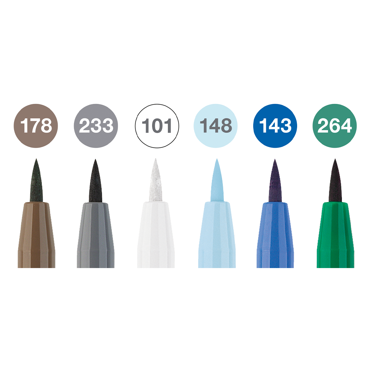 PITT Artist Brush Pack of 6 Winter in the group Pens / Artist Pens / Brush Pens at Pen Store (128748)