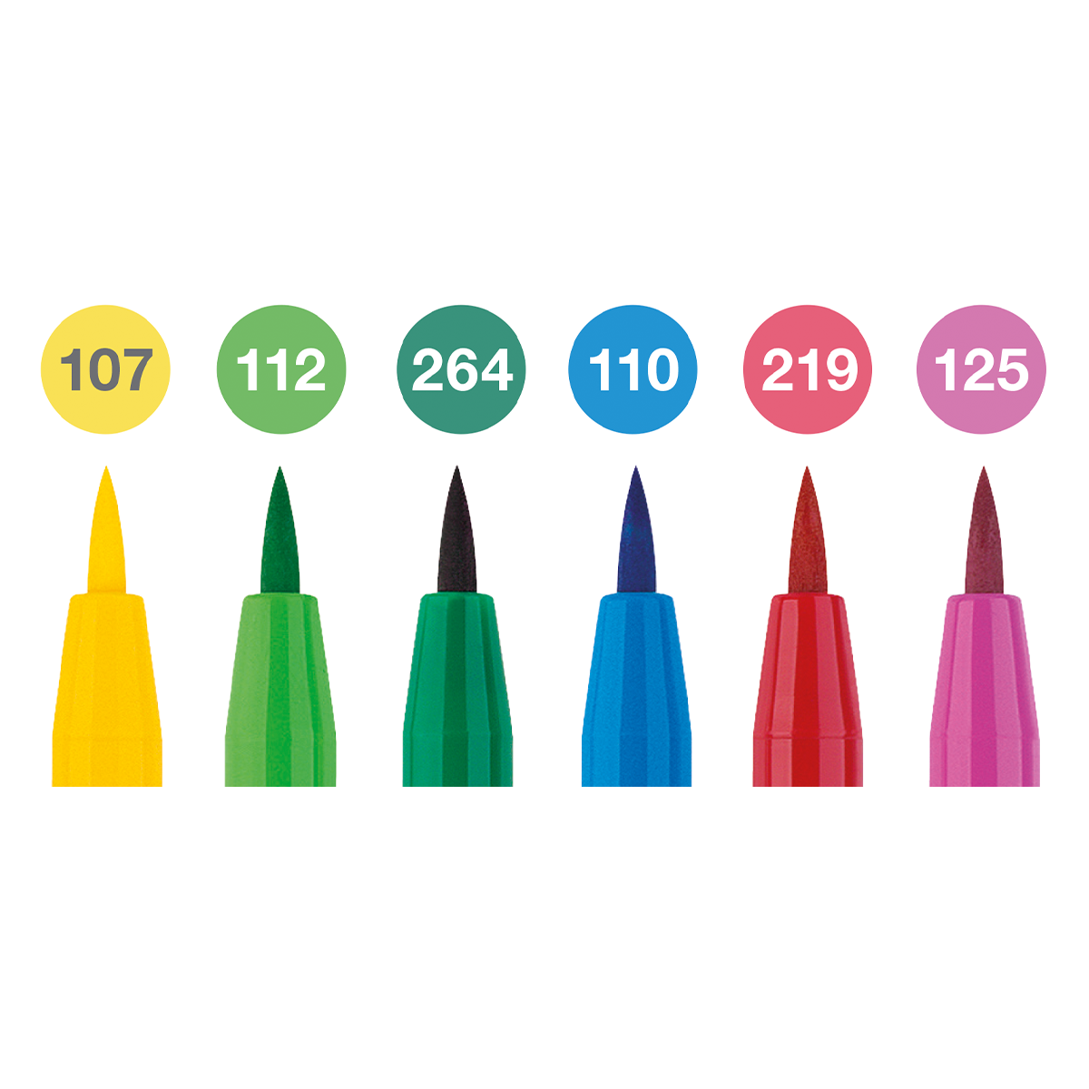 PITT Artist Brush Pack of 6 Spring in the group Pens / Artist Pens / Brush Pens at Pen Store (128749)