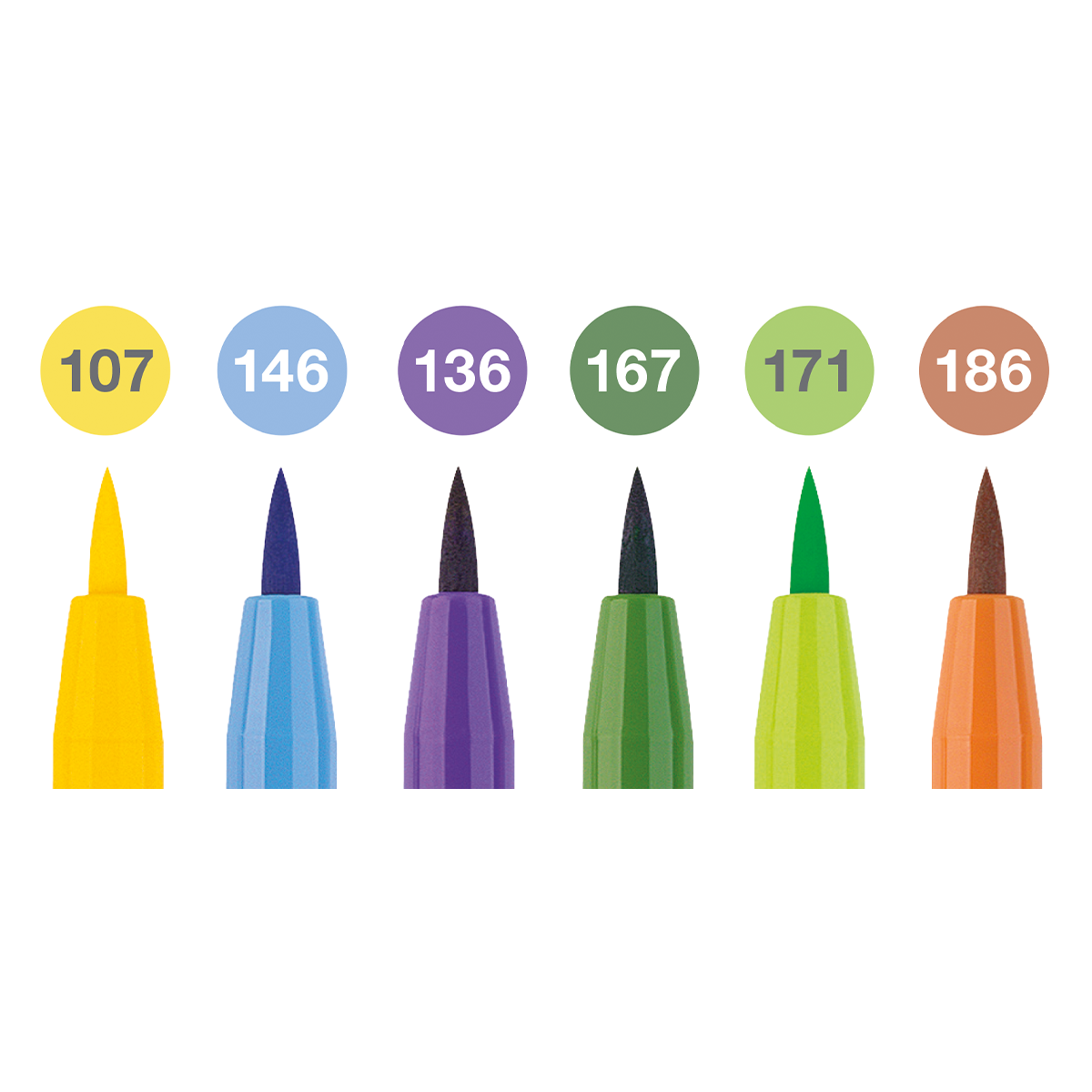 PITT Artist Brush Pack of 6 Summer in the group Pens / Artist Pens / Brush Pens at Pen Store (128750)