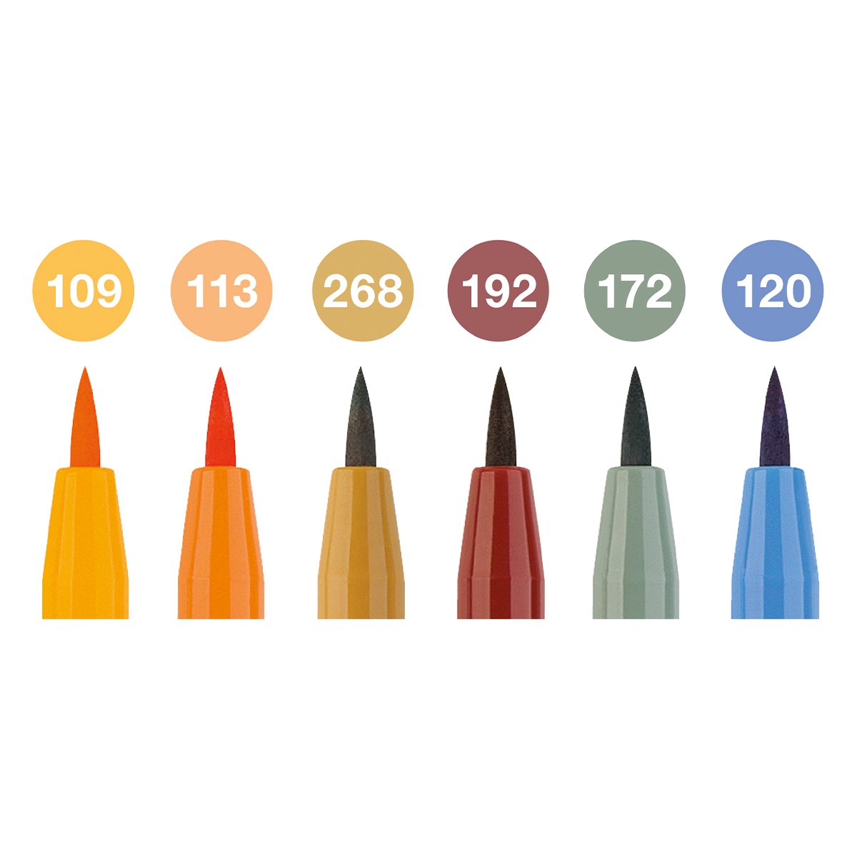 PITT Artist Brush Pack of 6 Fall in the group Pens / Artist Pens / Brush Pens at Pen Store (128751)