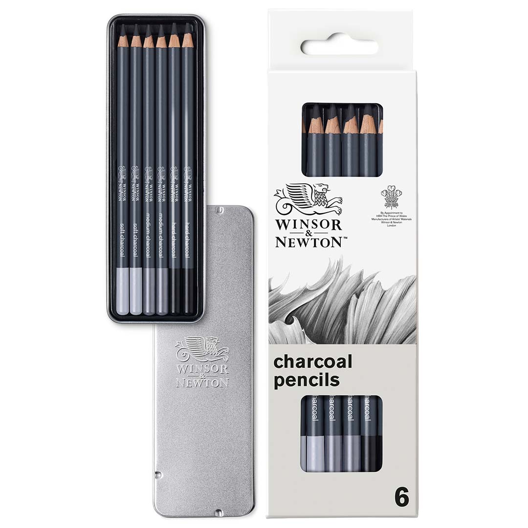 Studio Collection Charcoal Pencils Set of 6 in the group Art Supplies / Crayons & Graphite / Drawing Charcoal at Pen Store (128769)