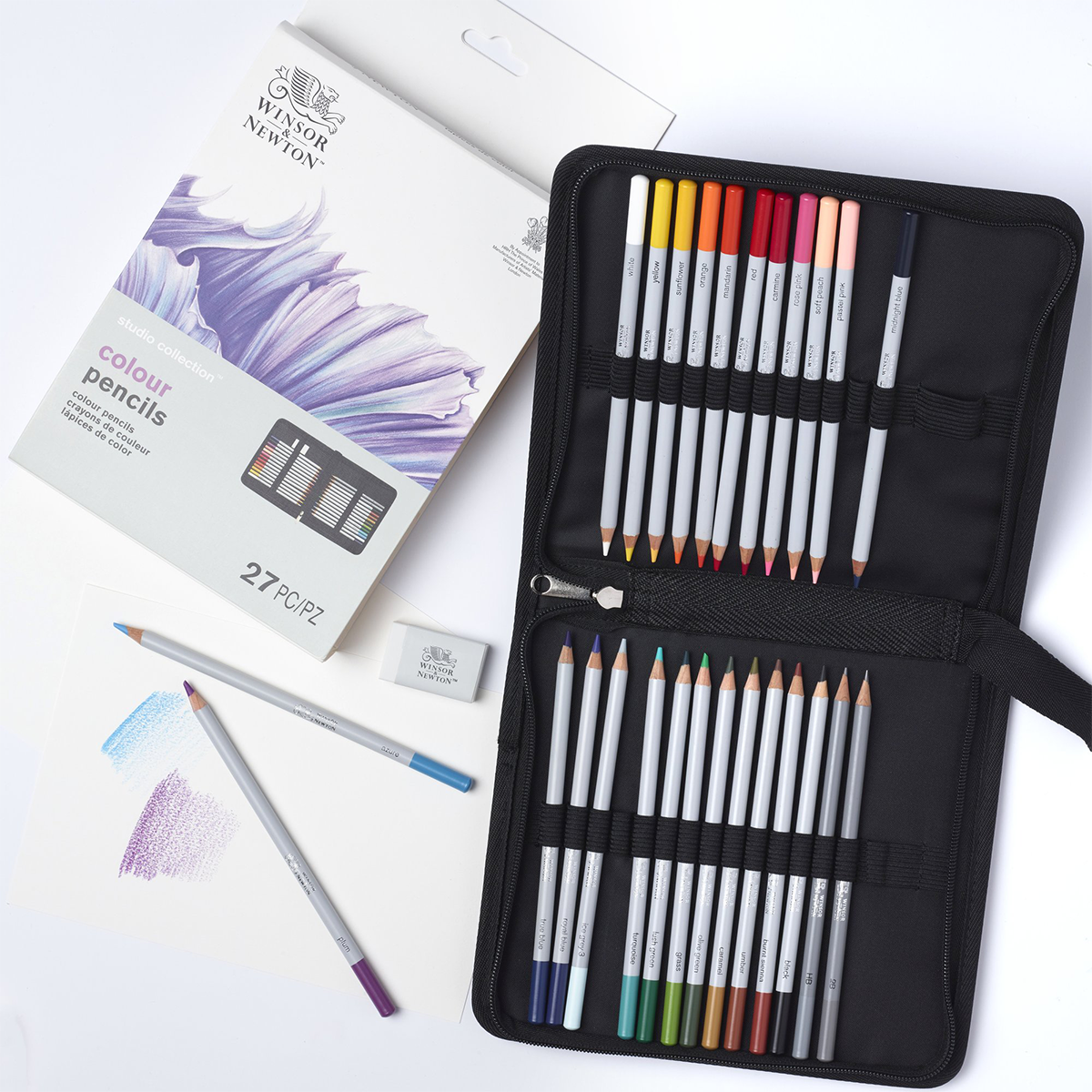 Studio Collection Colour Pencils Wallet Set of 27 in the group Pens / Artist Pens / Colored Pencils at Pen Store (128774)