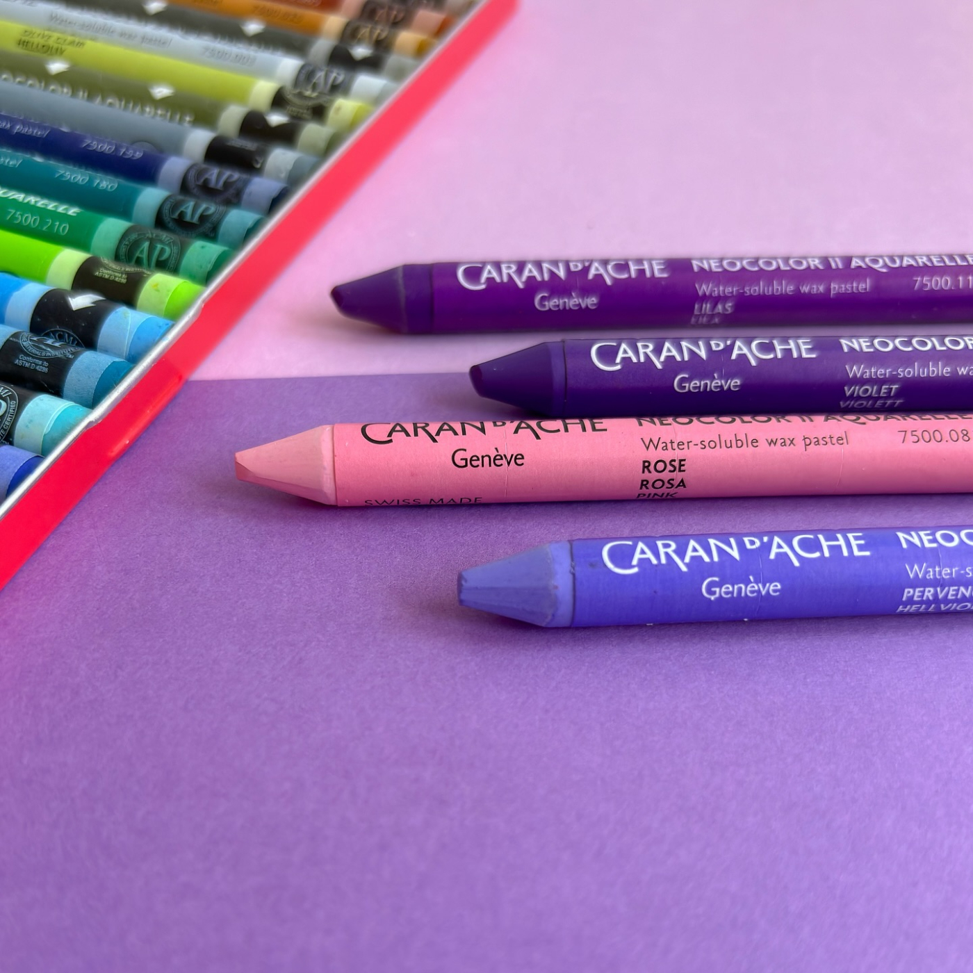 画材 CARAN D'ACHE 84 NEOCOLOR II Pastels Amazon.com: Caran d'Ache Neocolor II Water-Soluble Pastels, Wooden