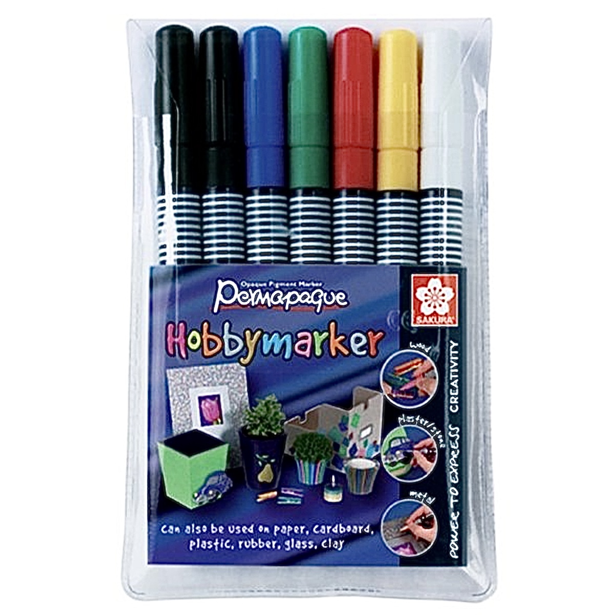 Permapaque Hobbymarker 7-set in the group Pens / Artist Pens / Illustration Markers at Pen Store (128943)