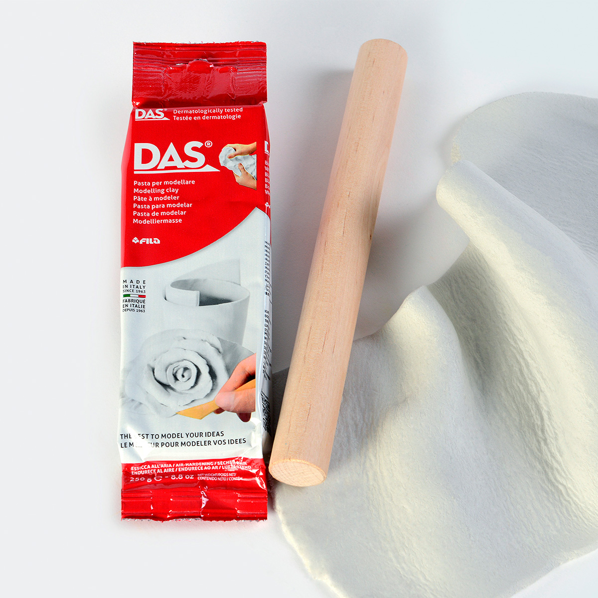 DAS Air Drying Modelling Clay, White I Clay I Art Supplies