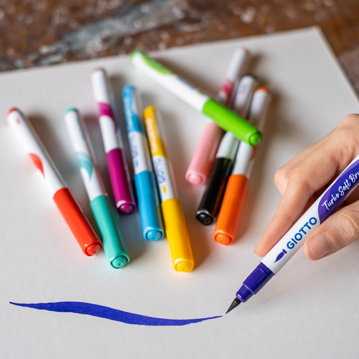 Turbo Soft Brush Pen 10-set in the group Kids / Kids' Pens / Coloring Pencils for Kids at Pen Store (129132)