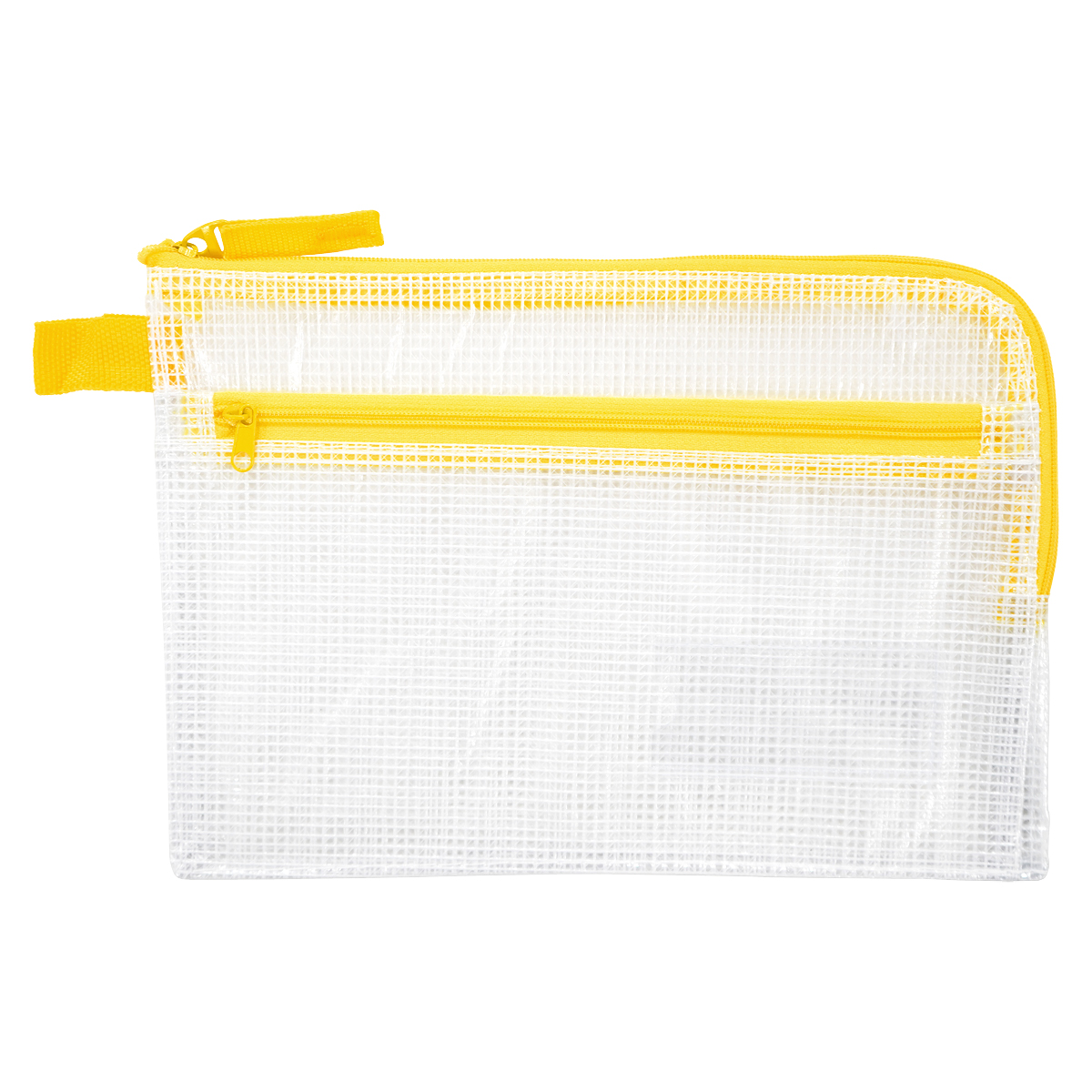 Double zipper outlet pouch