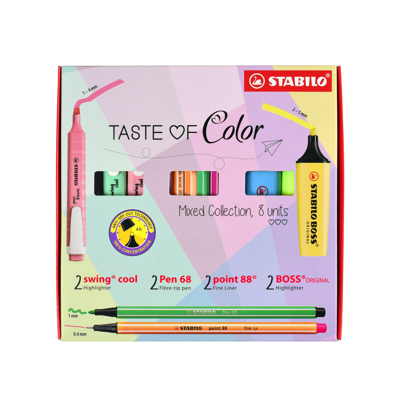 Stabilo 68 Brush Pen - 11 color options – The Paper + Craft Pantry