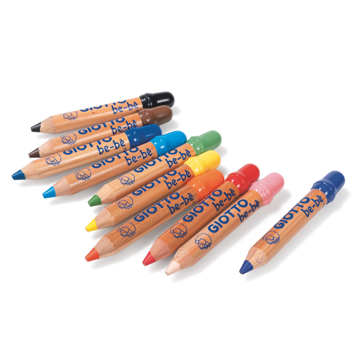 GIOTTO be-bè Large Colouring Pencils Set, 10 Assorted Colours, Super  Washable, Suitable for Ages 2+, Ideal for Children