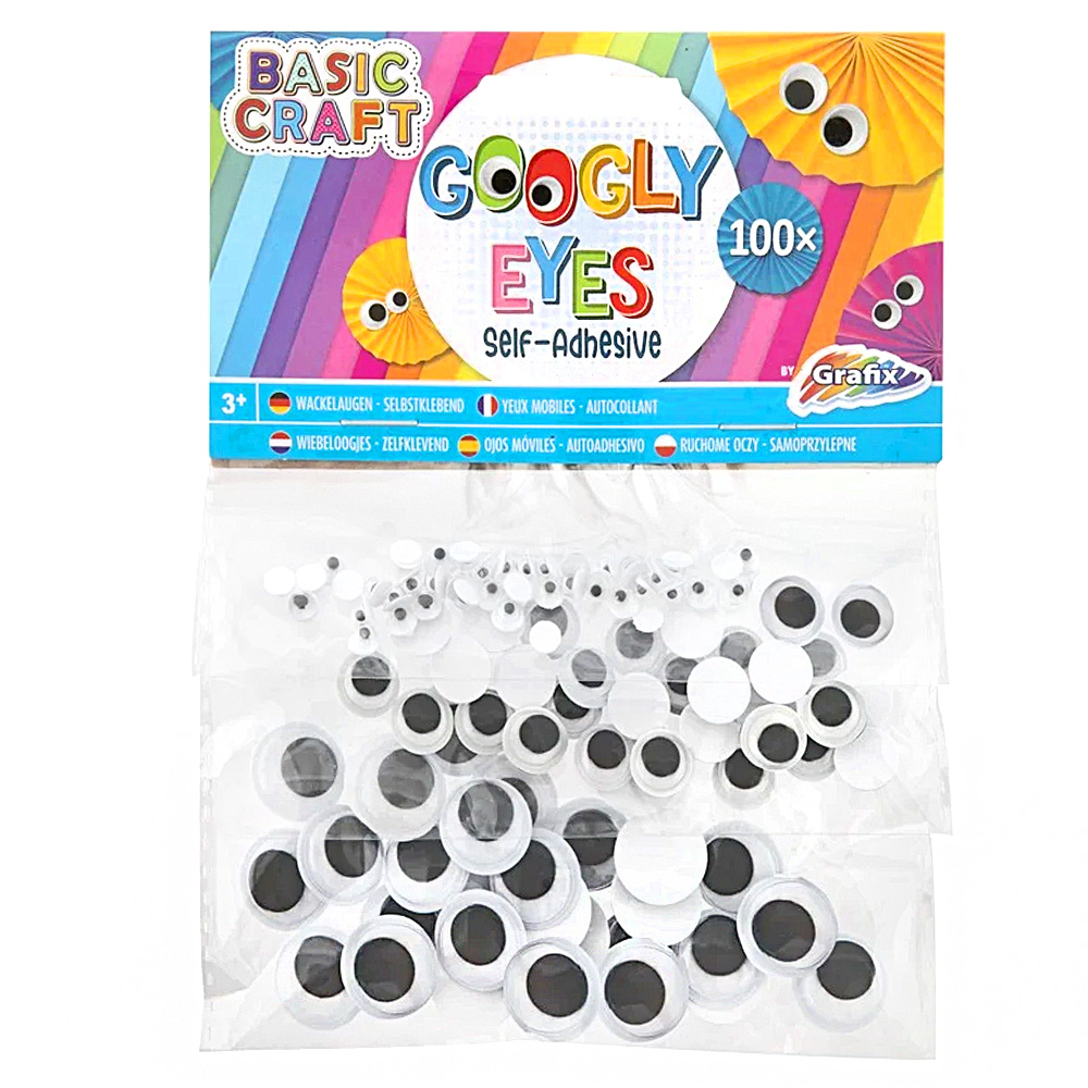 Grafix Googly Eyes 100-pack Self-adhesive