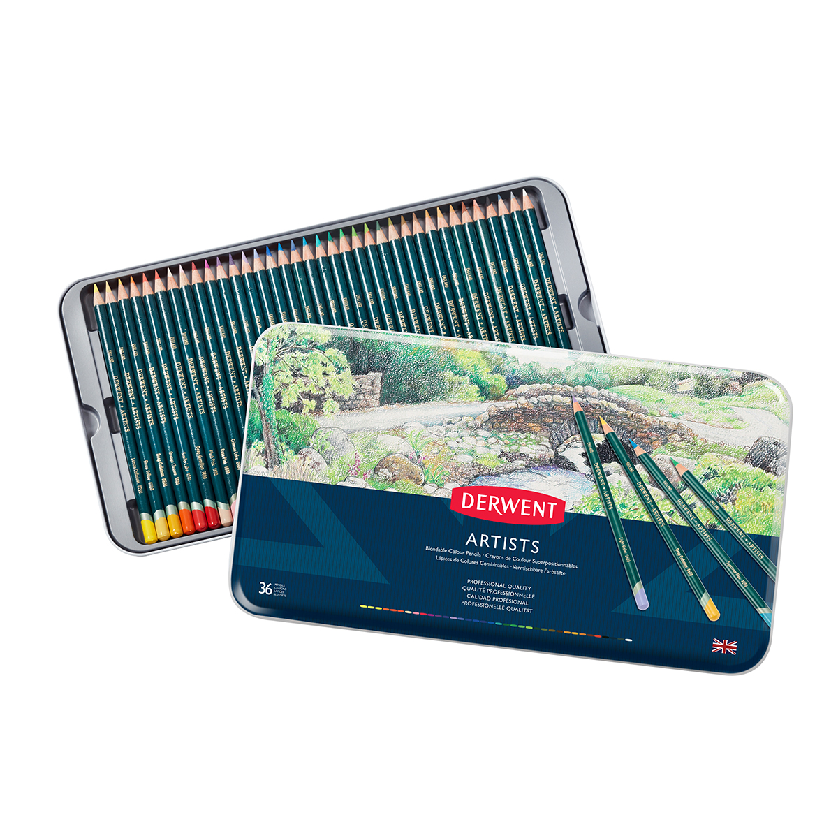 Amazon.com : Derwent Chromaflow Colored Pencils 36 Tin, Set