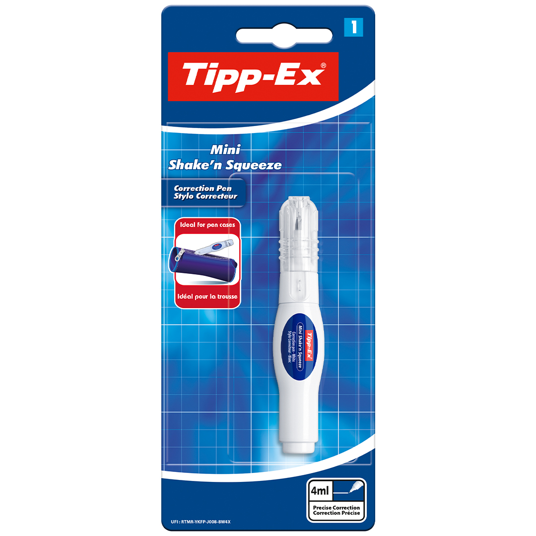 Tipp-Ex Shake 'n' Squeeze Correction Pens – Pack Of 10, Fine Tip, Quick-Dry