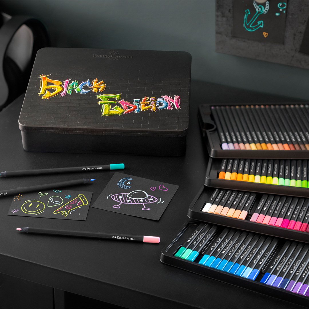 Faber-Castell Colouring pencils Black Edition 100-set | Pen Store