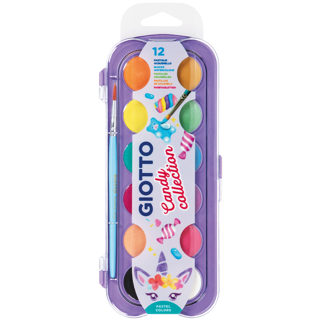 Giotto Candy Collection Acquerelli Watercolour paint 12 set | Pen