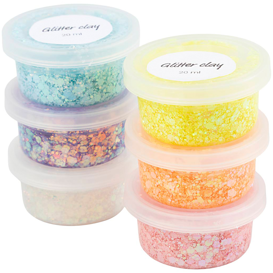Colortime Glitter Clay 6x20 ml | Pen Store