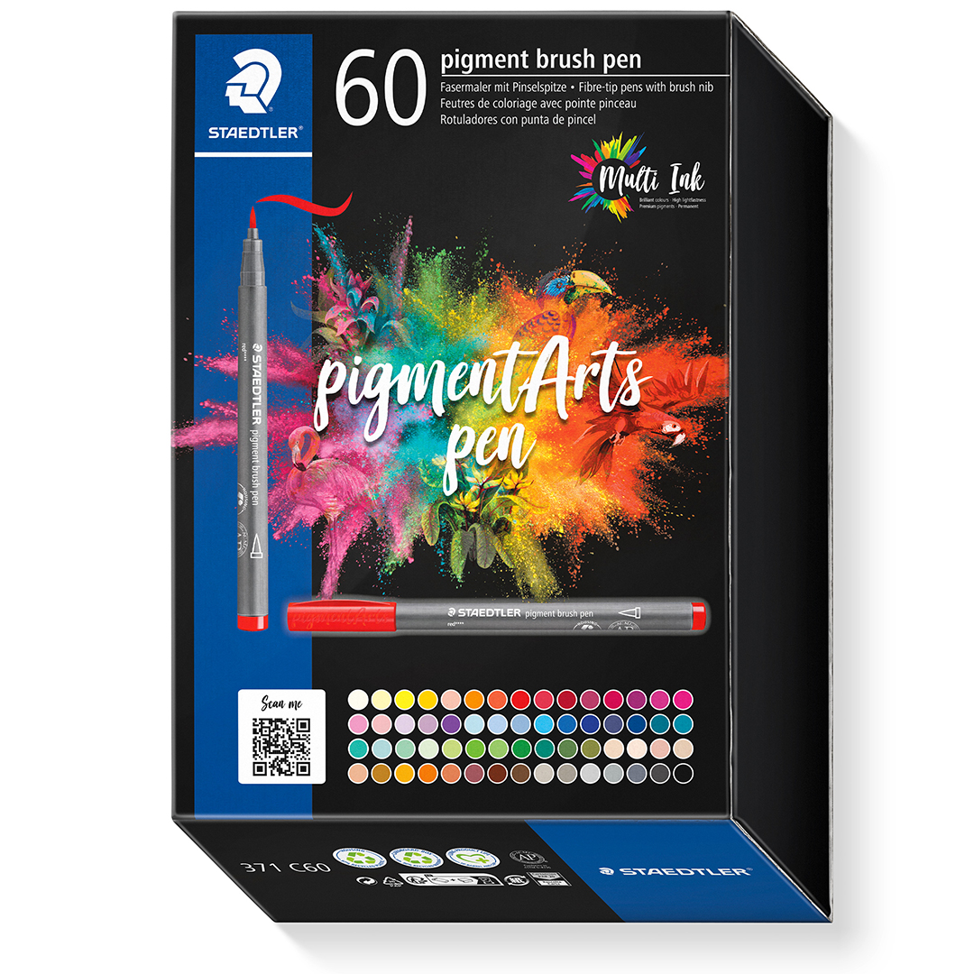 Staedtler Pigment Arts Brush Pen set of 60 | Pen Store