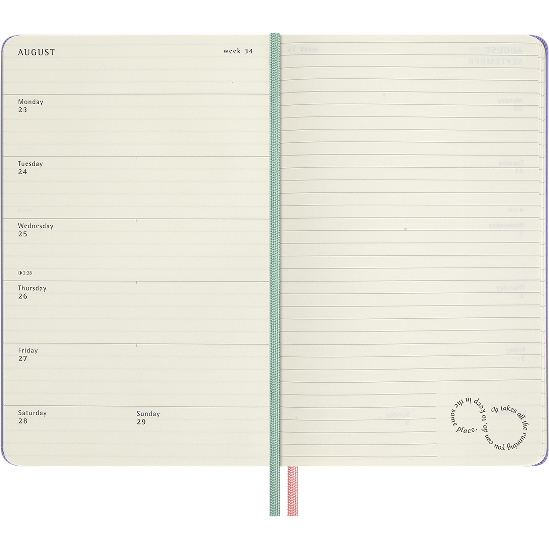 Calendar 18M WeekNote Hard Cover Large Alice in Wonderland