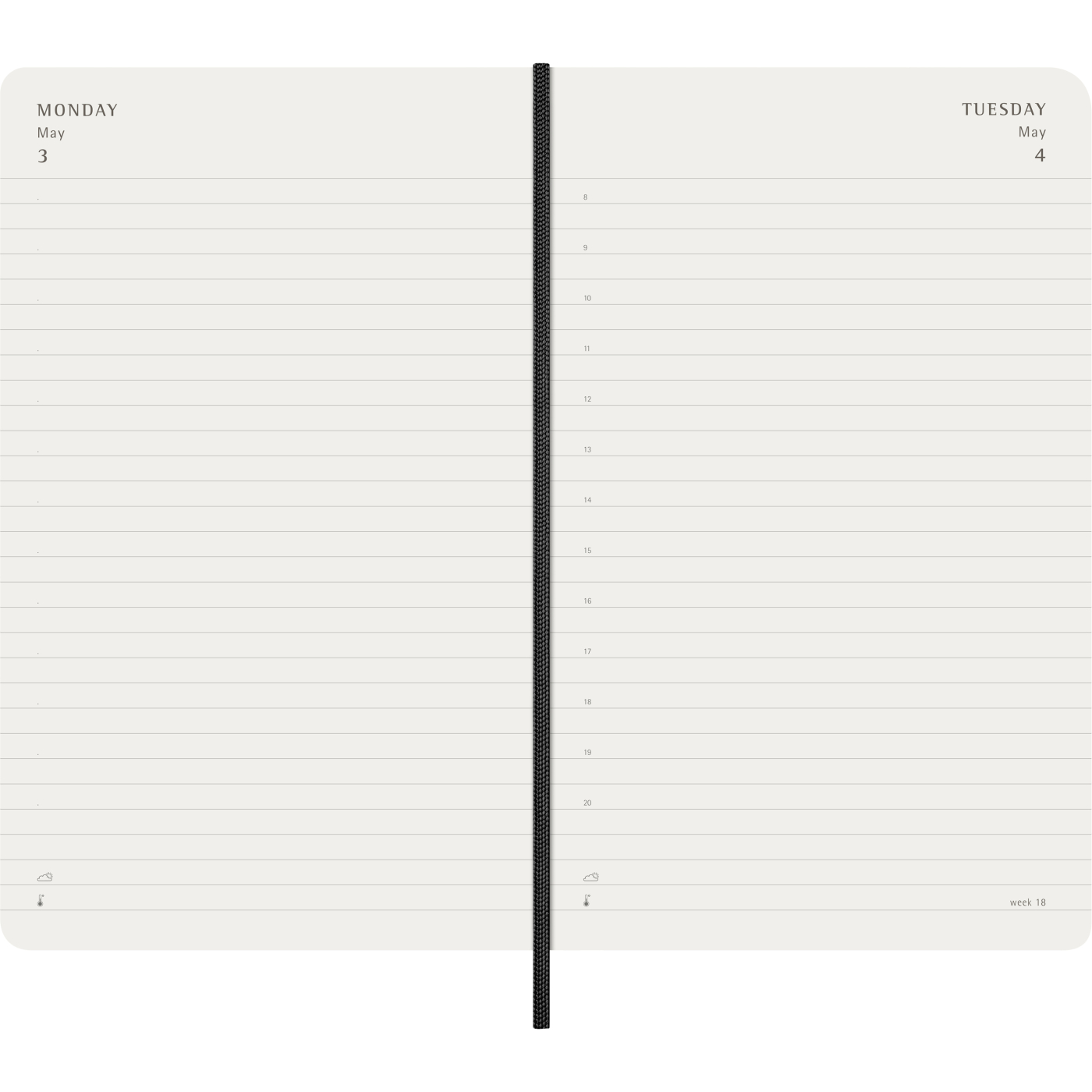 Calendar 12M Daily 2027 Softcover Large Black