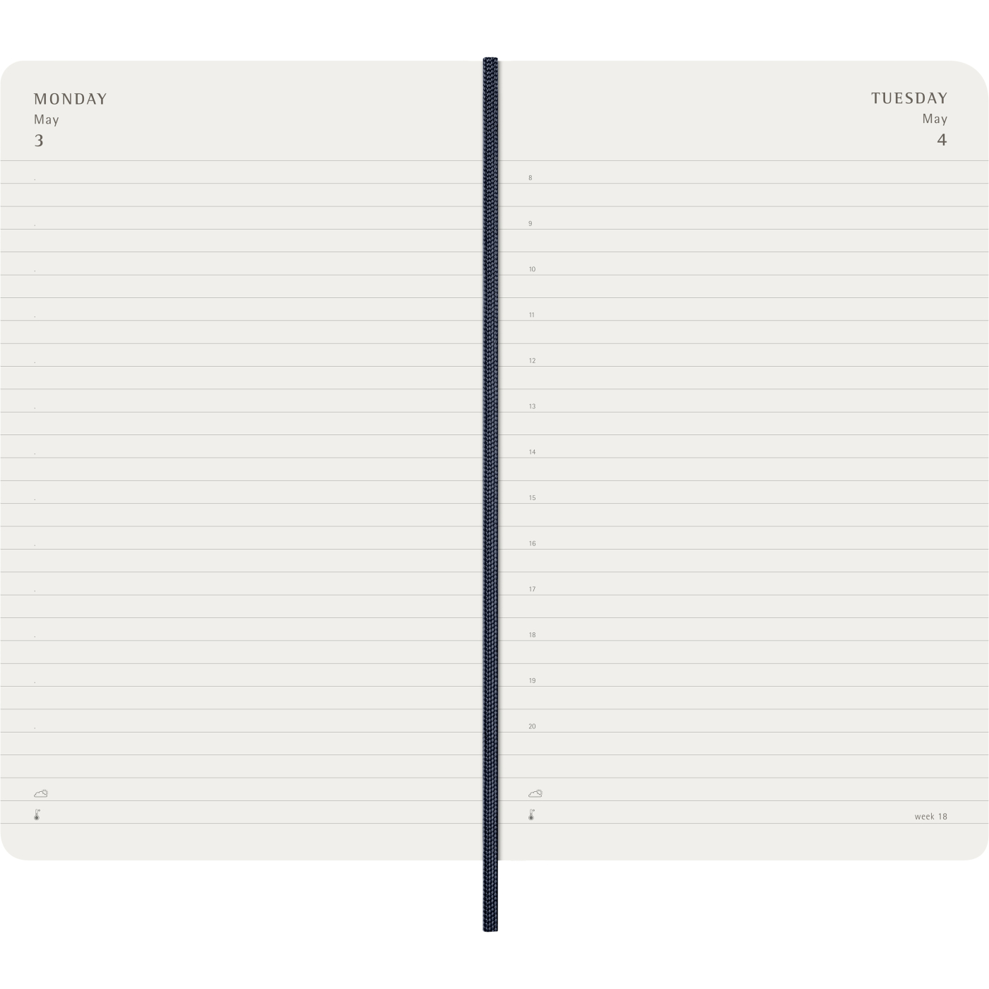 Calendar 12M Daily 2027 Softcover Large Sapphire Blue