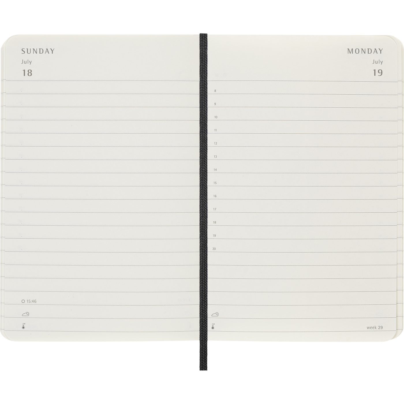 Calendar 12M Daily 2027 Softcover Pocket Black