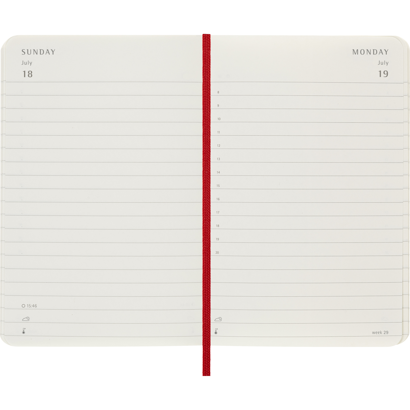 Calendar 12M Daily 2027 Softcover Pocket Red