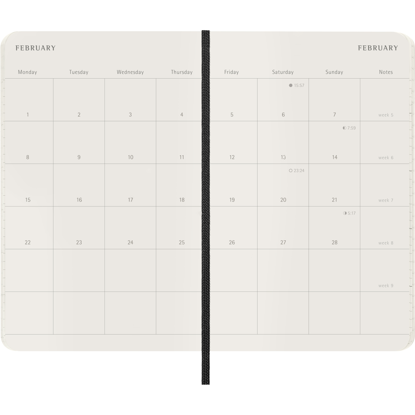 Calendar 12M Monthly 2027 Softcover Pocket Black