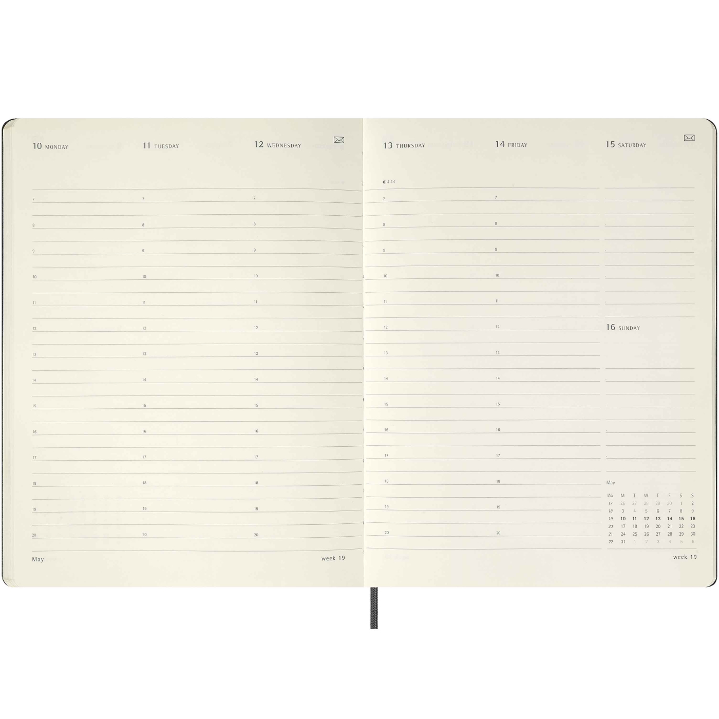 Calendar 12M Smart PRO Digital Weekly Vertical 2027 XL Black