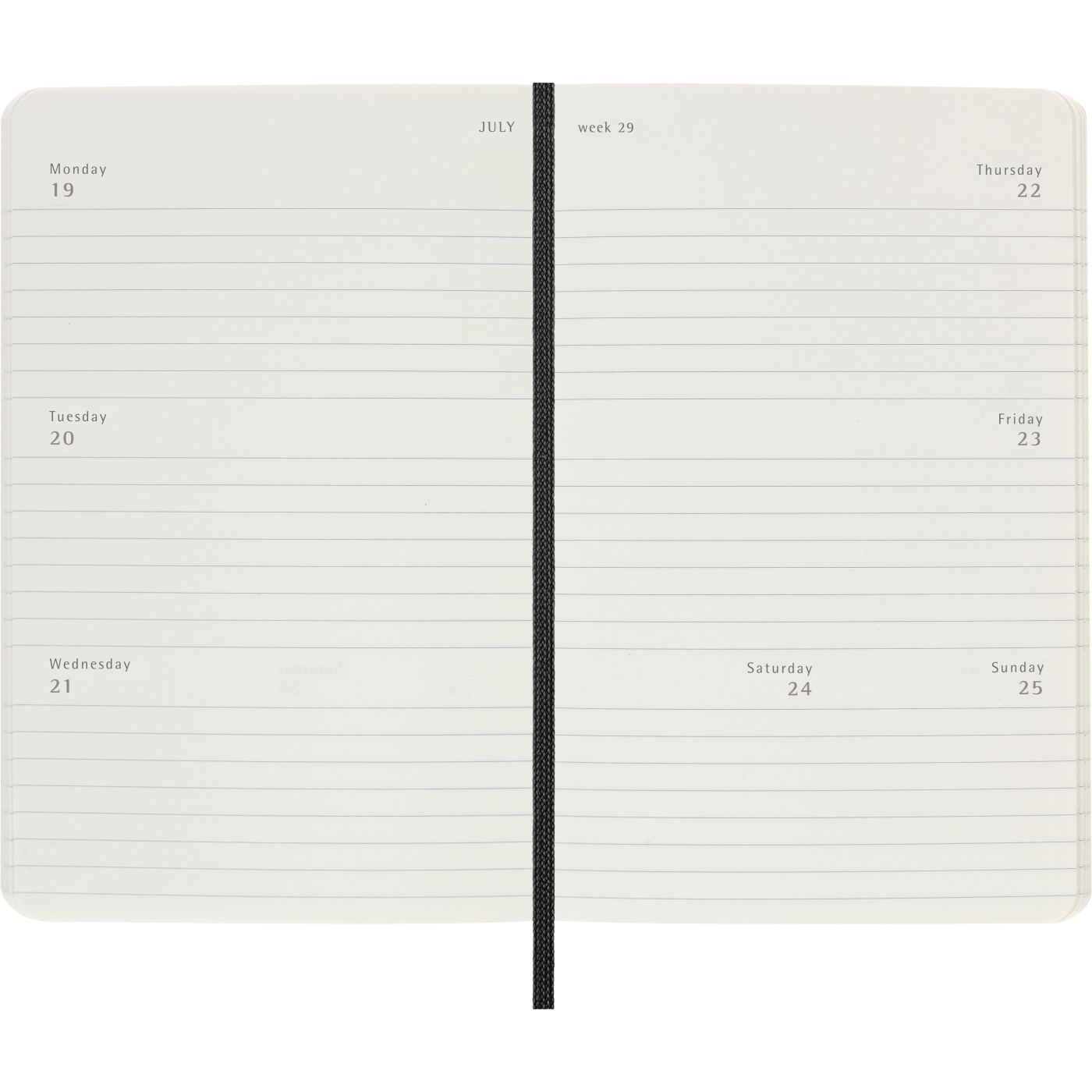 Calendar 12M Weekly Horizontal 2027 Softcover Pocket Black 