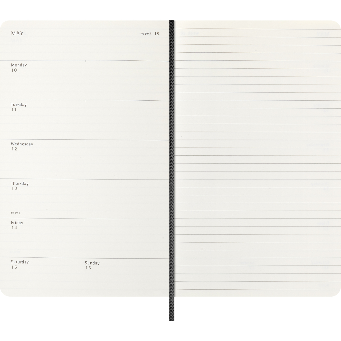 Calendar 12M Weekly Notebook 2027 Softcover Large Black 