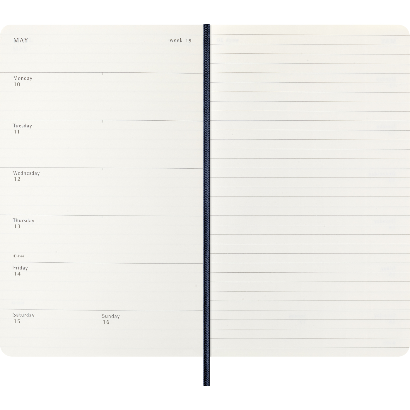 Calendar 12M Weekly Notebook 2027 Softcover Large Sapphire Blue 