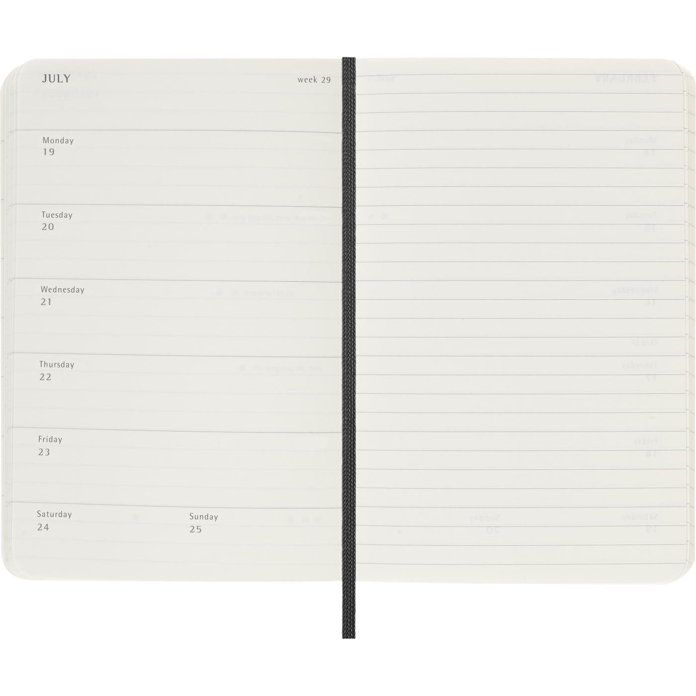 Calendar 12M Weekly Notebook 2027 Softcover Pocket Black 