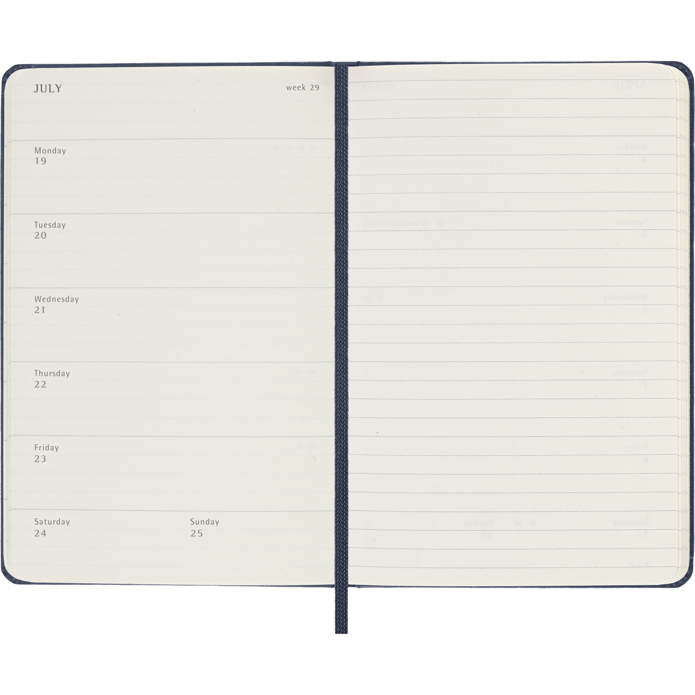 Calendar 12M Weekly Notebook 2027 Hardcover Pocket Sapphire Blue 
