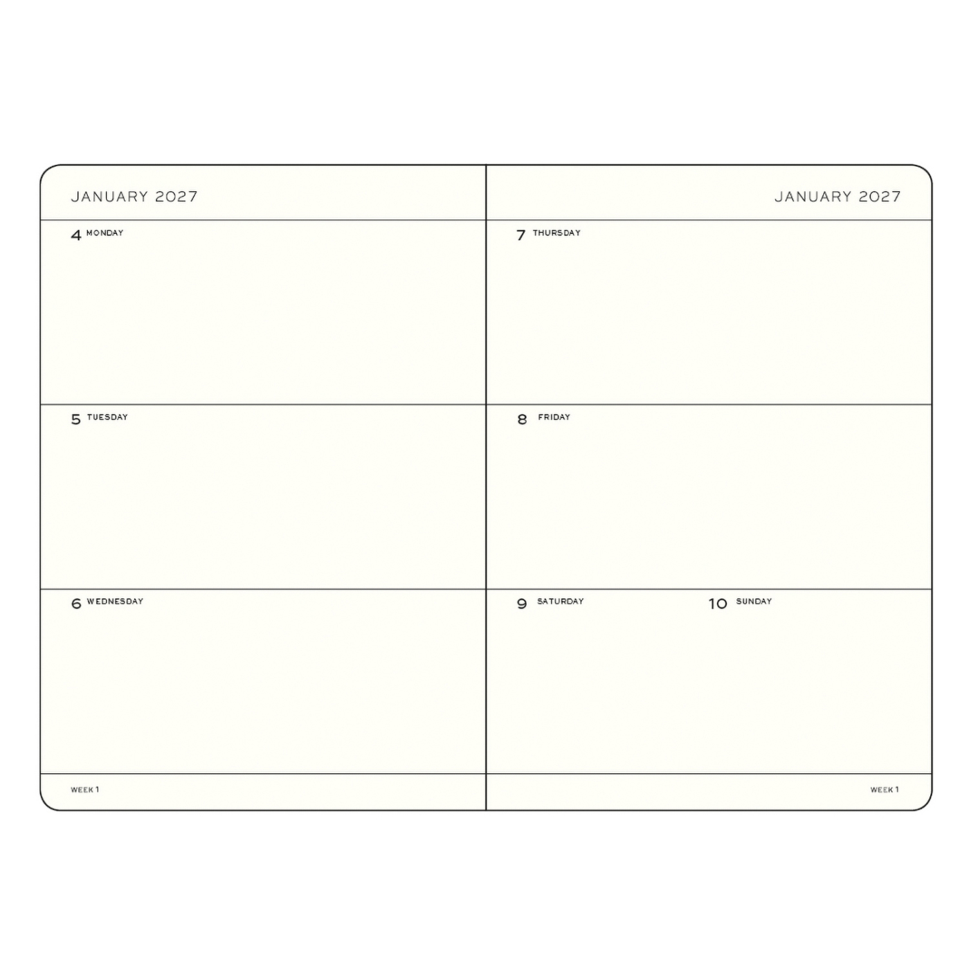 Calendar Weekly Planner 2027 A5 Sunflower