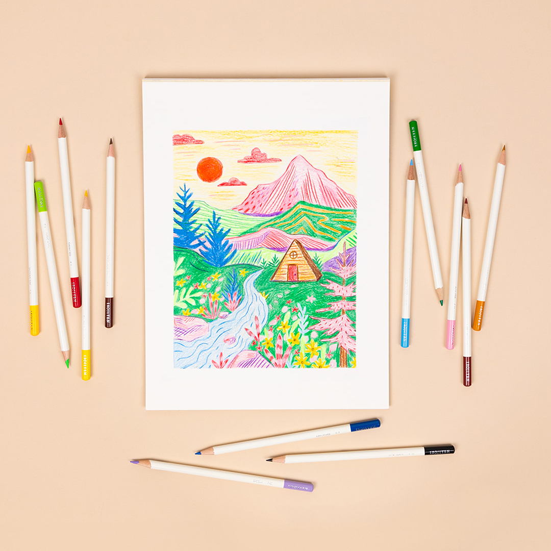 Irojiten coloured pencils, set of 36