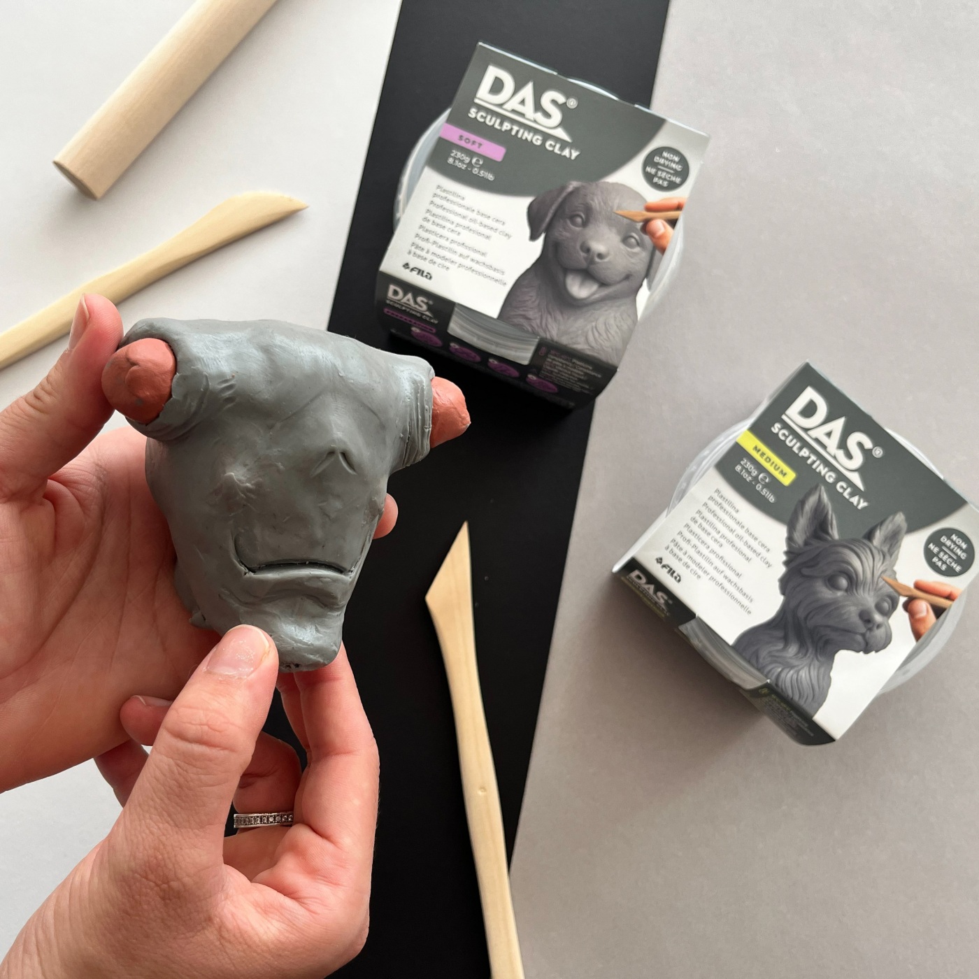 Modelling clay 230 g Grey Pot