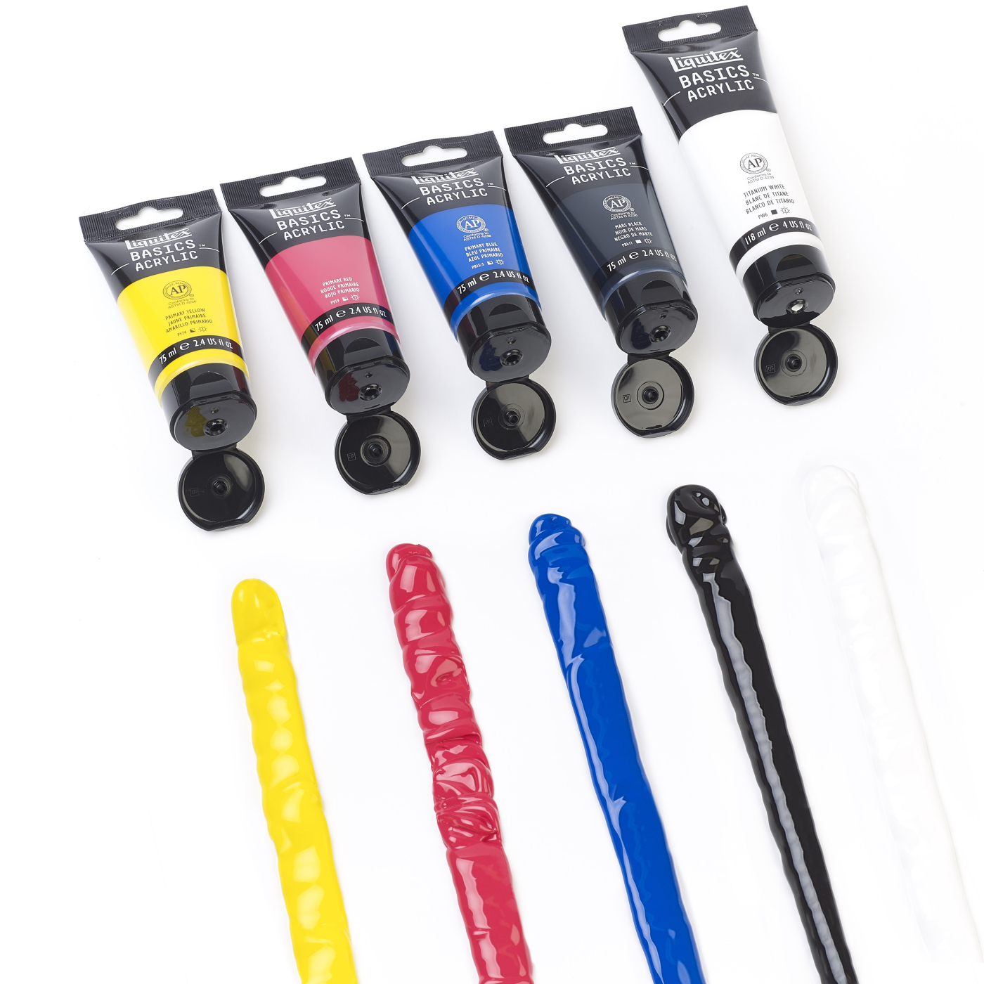 Basics Acrylic Paint Set 4x75 ml + 1x118 ml