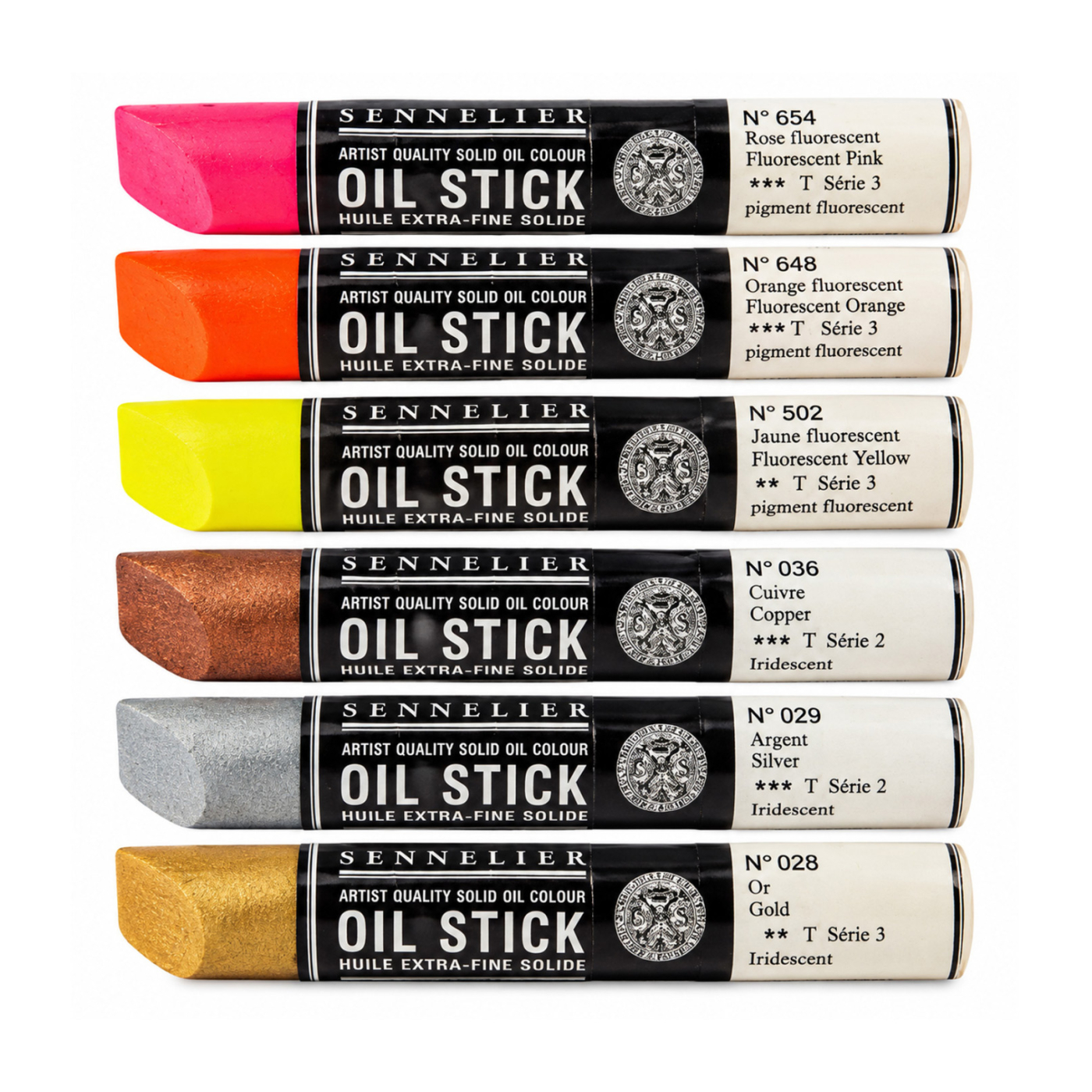 Oil Stick Flurescent & Metallics 6-set