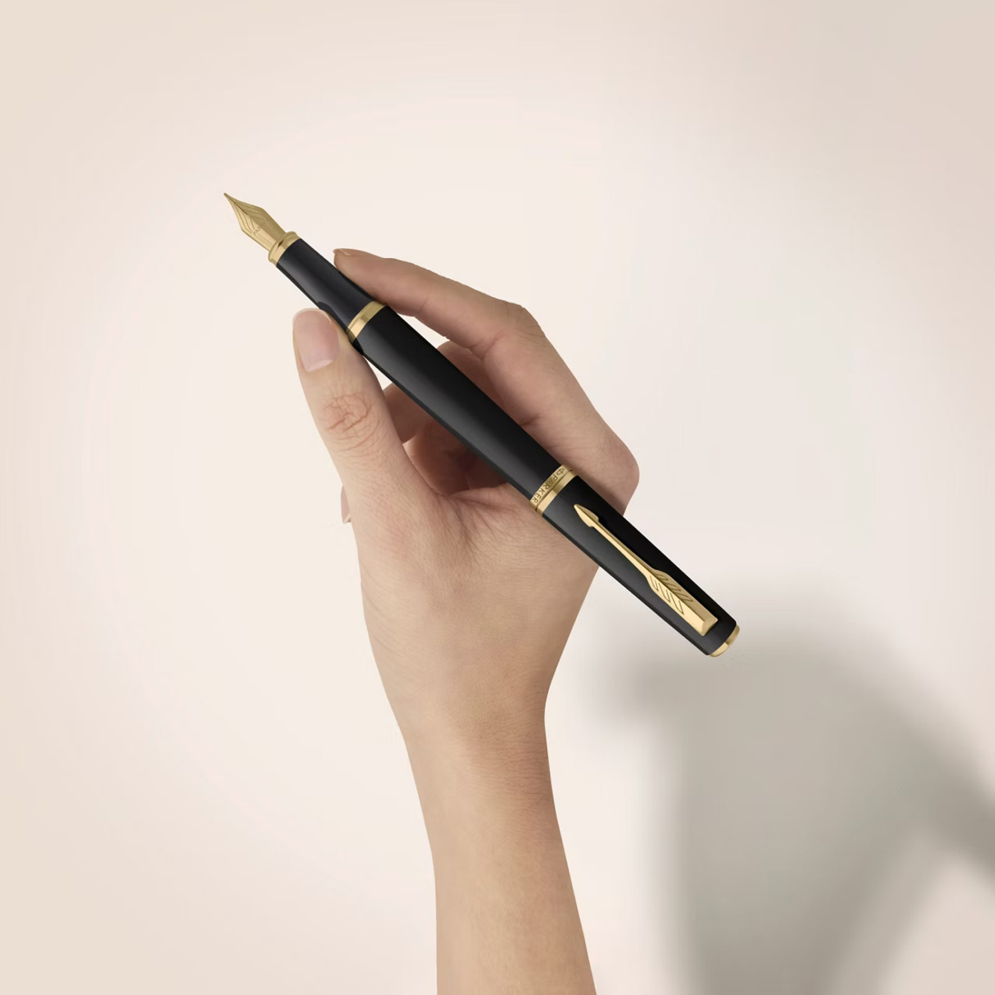 Meridian Matte Black/Chrome Fountain Pen 