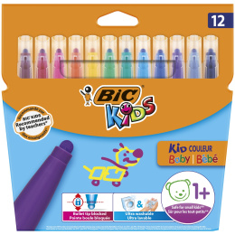 Kids Baby Fibre-tip pens 12-set in the group Kids / Kids' Pens / Felt Tip Pens for Kids at Pen Store (100247)