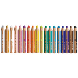 Woody 3-in-1 Coloring Pencils 18-set + sharpener and brush in the group Kids / Kids' Pens / Coloring Pencils for Kids at Pen Store (100445)