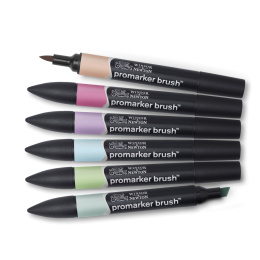 BrushMarker 6-set Pastel Tones in the group Pens / Artist Pens / Illustration Markers at Pen Store (100551)