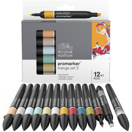 ProMarker 12-set + blender (Manga set 2) in the group Pens / Artist Pens / Illustration Markers at Pen Store (100559)