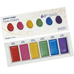 Gansai Tambi 6-set Gem Colors in the group Art Supplies / Artist colours / Watercolor Paint / Watercolor pans at Pen Store (101102)
