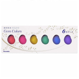 Gansai Tambi 6-set Gem Colors in the group Art Supplies / Artist colours / Watercolor Paint / Watercolor pans at Pen Store (101102)