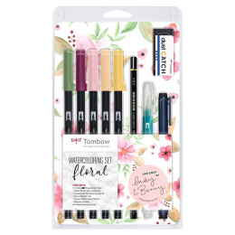 Watercoloring set Floral in the group Pens / Artist Pens / Brush Pens at Pen Store (101263)