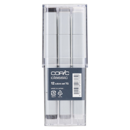 Classic 12-set Toner Gray in the group Pens / Artist Pens / Illustration Markers at Pen Store (103318)