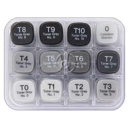 Classic 12-set Toner Gray in the group Pens / Artist Pens / Illustration Markers at Pen Store (103318)