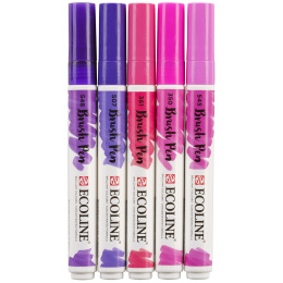 Brush Pen Violet 5-set in the group Pens / Artist Pens / Brush Pens at Pen Store (103716)